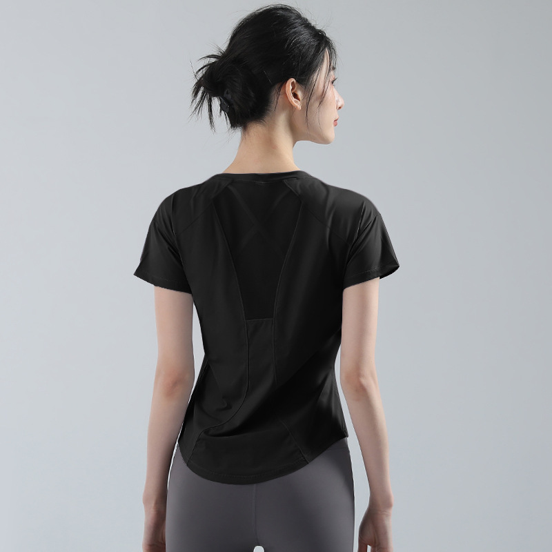 quick dry sport tops for women with short sleeve breathable running shirt lightweight athletic tee for hiking yoga gym 260206