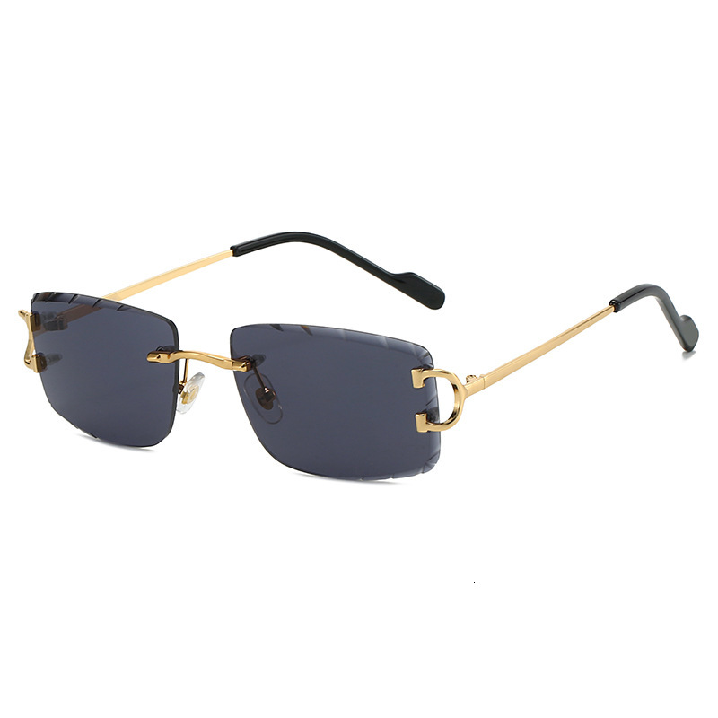 New Frameless Cut Edge Womens Sunglasses For Sunglases Designer Women Decorative Sunglasses Fashion Light Luxury Personality Optical Glasses Occhiali 
