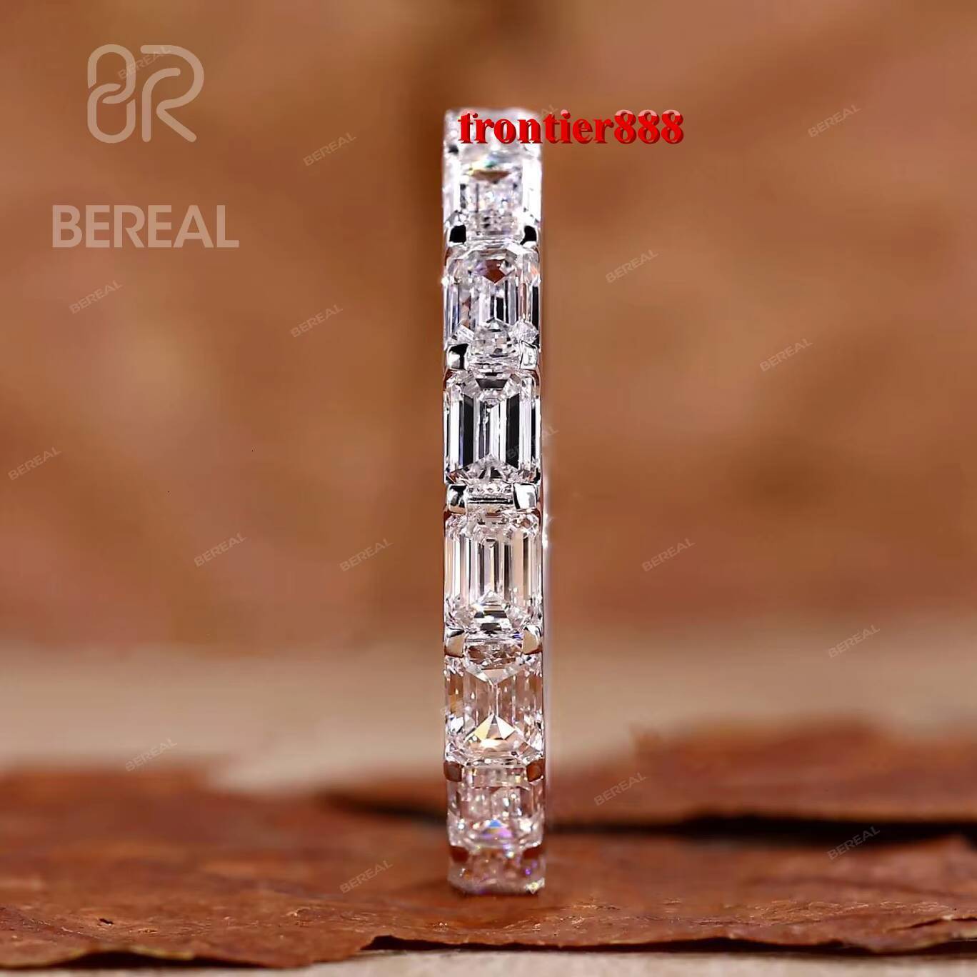 GIA IGI Certified Baguette Lab Grown Diamond Eternity Band Women Custom 18K Gold Vvs Lab Created Diamond Wedding Ring Jewelry