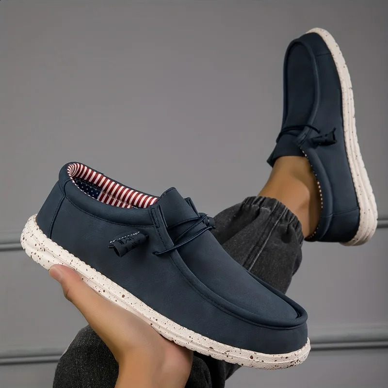 Mens Shoes Loafers Soft Comfortable Vulcanized Shoes Flats Shoes Men Walking Shoes Slip on Casual Loafers Mens Boat Shoes 260528 - view 7