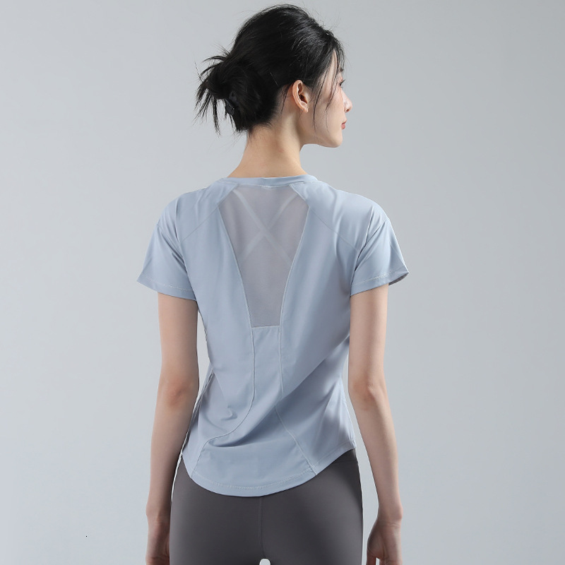 quick dry sport tops for women with short sleeve breathable running shirt lightweight athletic tee for hiking yoga gym 260206