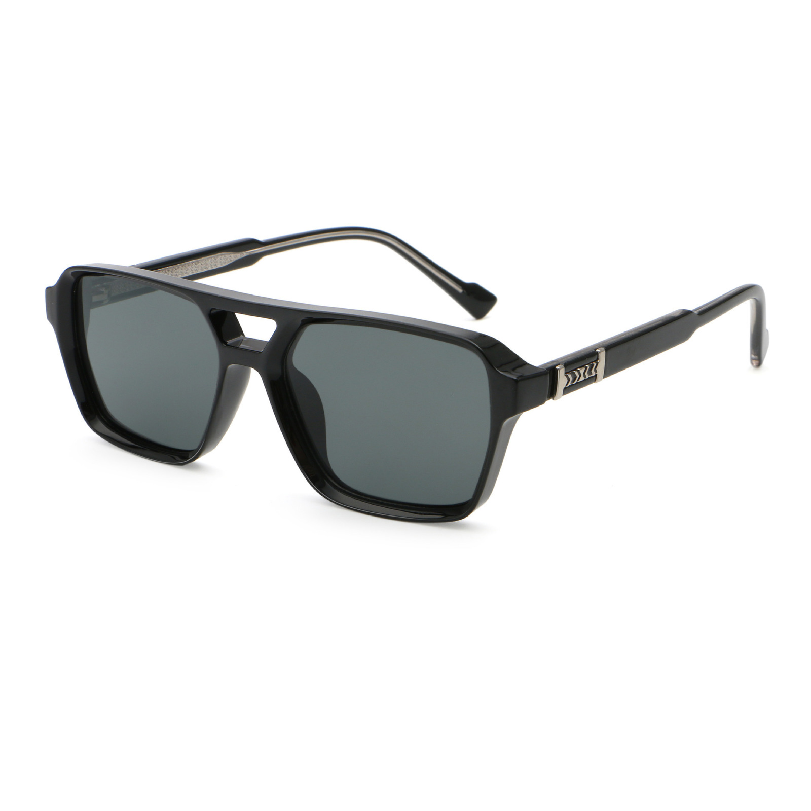 2026 New Anti-UV Double-Beam Sunglasses for Men Matte Texture Large Frame Glasses Womens Pilot Sunglasses 260508