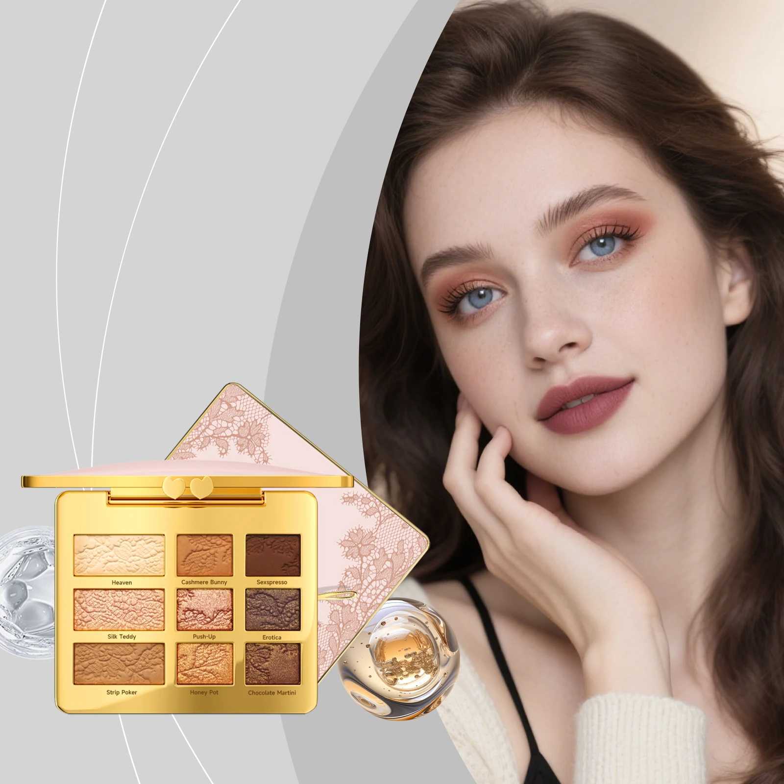 Waterproof Smudge-Proof 9-Color Eyeshadow Palette Multi-Use Long-Lasting Non-Fading Eye Makeup Parties Daily Gatherings M260527 - view 3