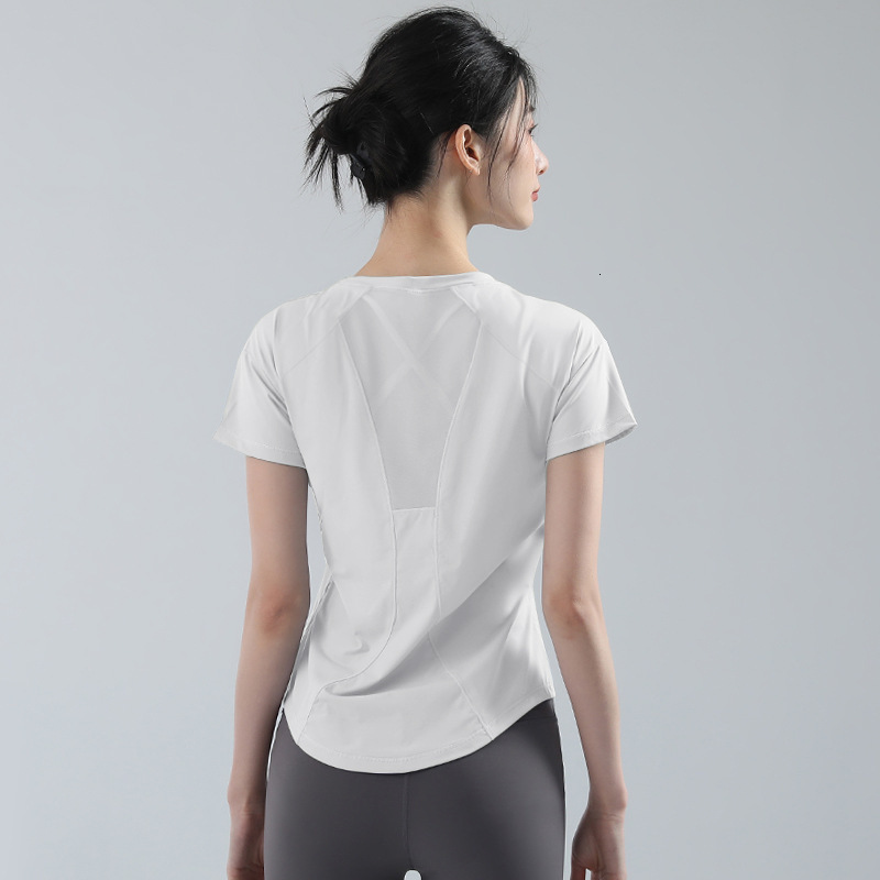 quick dry sport tops for women with short sleeve breathable running shirt lightweight athletic tee for hiking yoga gym 260206