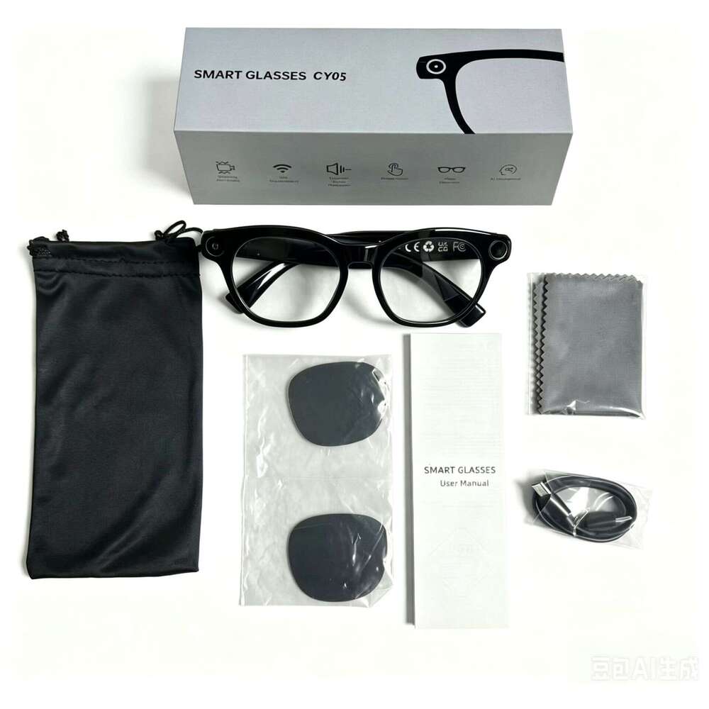 New CY Smart Glasses HD Live Streaming Video Recording Photo Taking Real Time Translation AI Conversation CKS