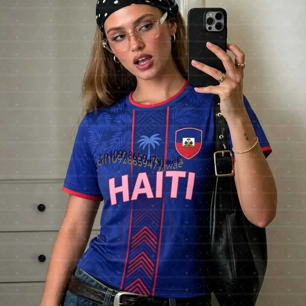 2026 Haiti Soccer Women Men Sports T-Shirts Plus Size sport casual Jerseys Unisex Graphic plus size T Shirts C260527