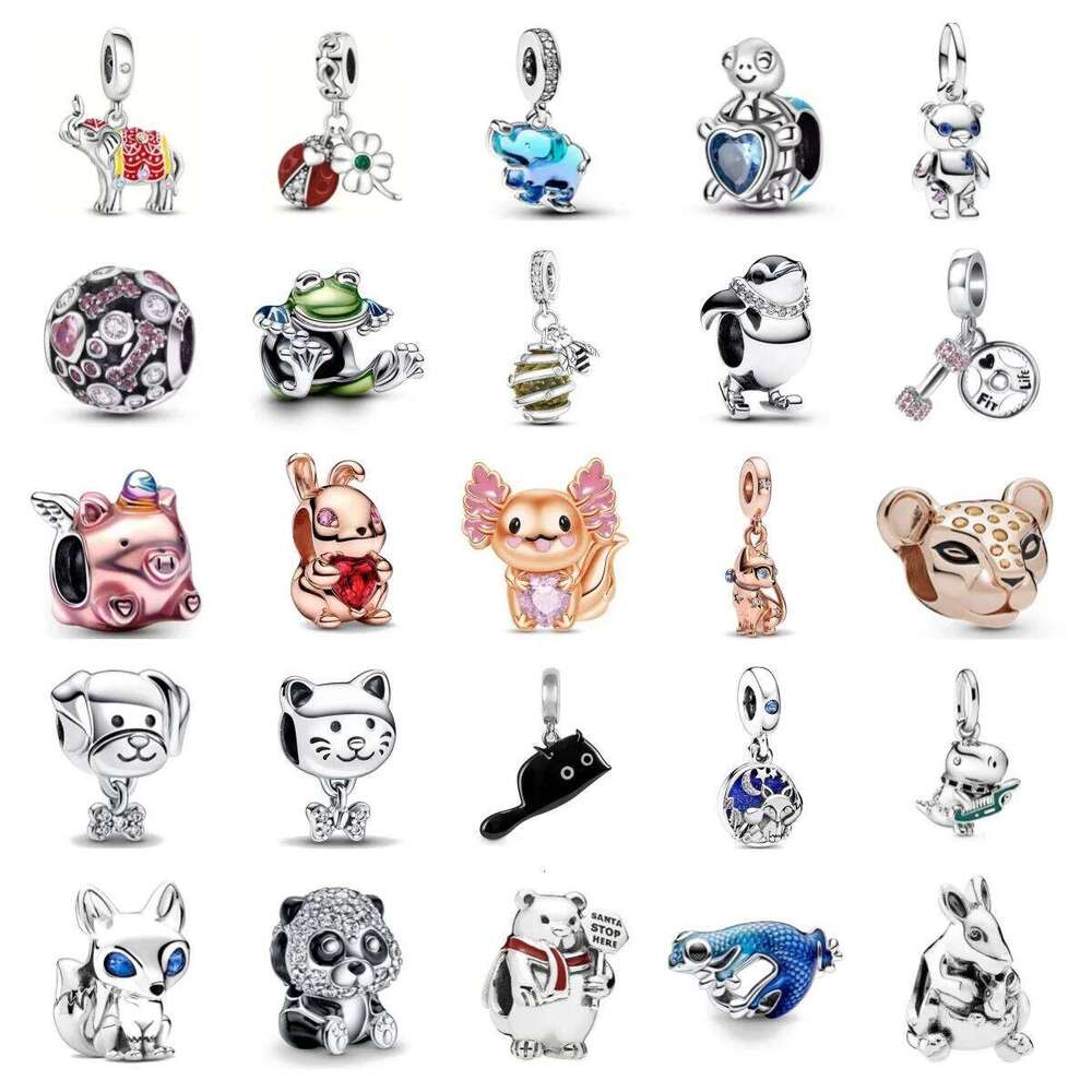 Hot Sale Collection Series Cute Elephant Bear Penguin And Bunny Charm Bead Fit 925 silver Bracelet DIY Accessories Gift For Women
