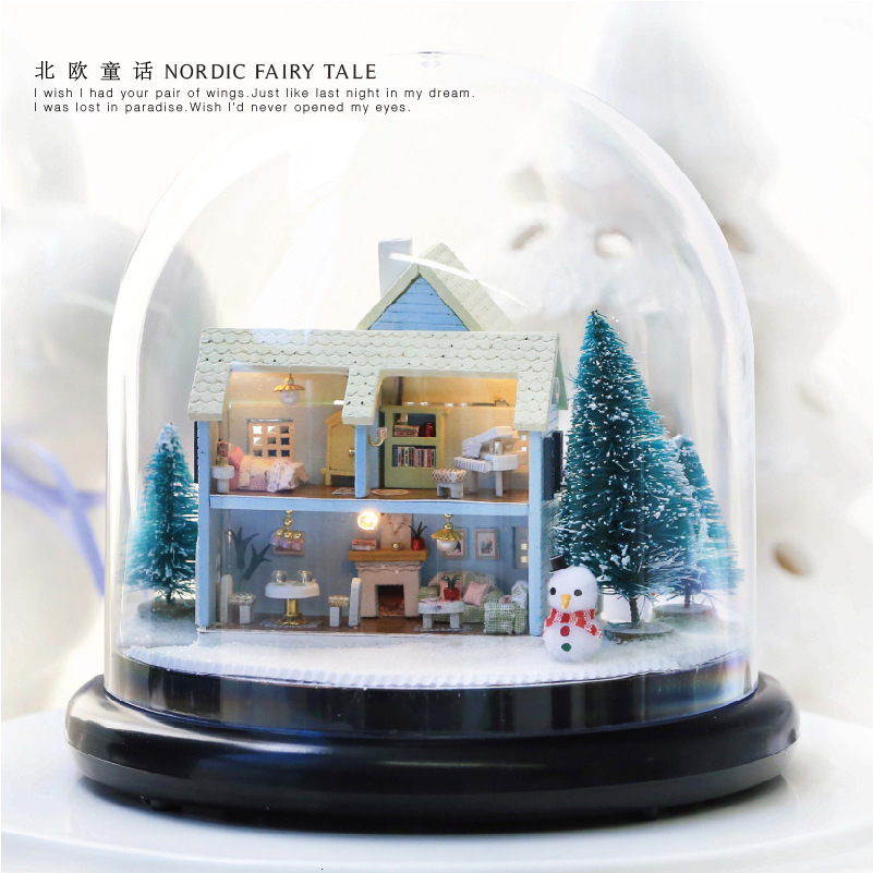Zhiqiwu Childrens DIY Handmade 3D Puzzle Travel Music Box Girl Toy Assembly Educational 210318