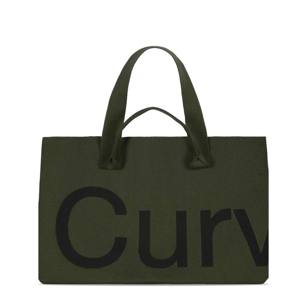 New Model Simple Large Capacity Shoulder Back Casual Handbag for Ladies Ladies' Style Curved Letter Canvas Travel Bag