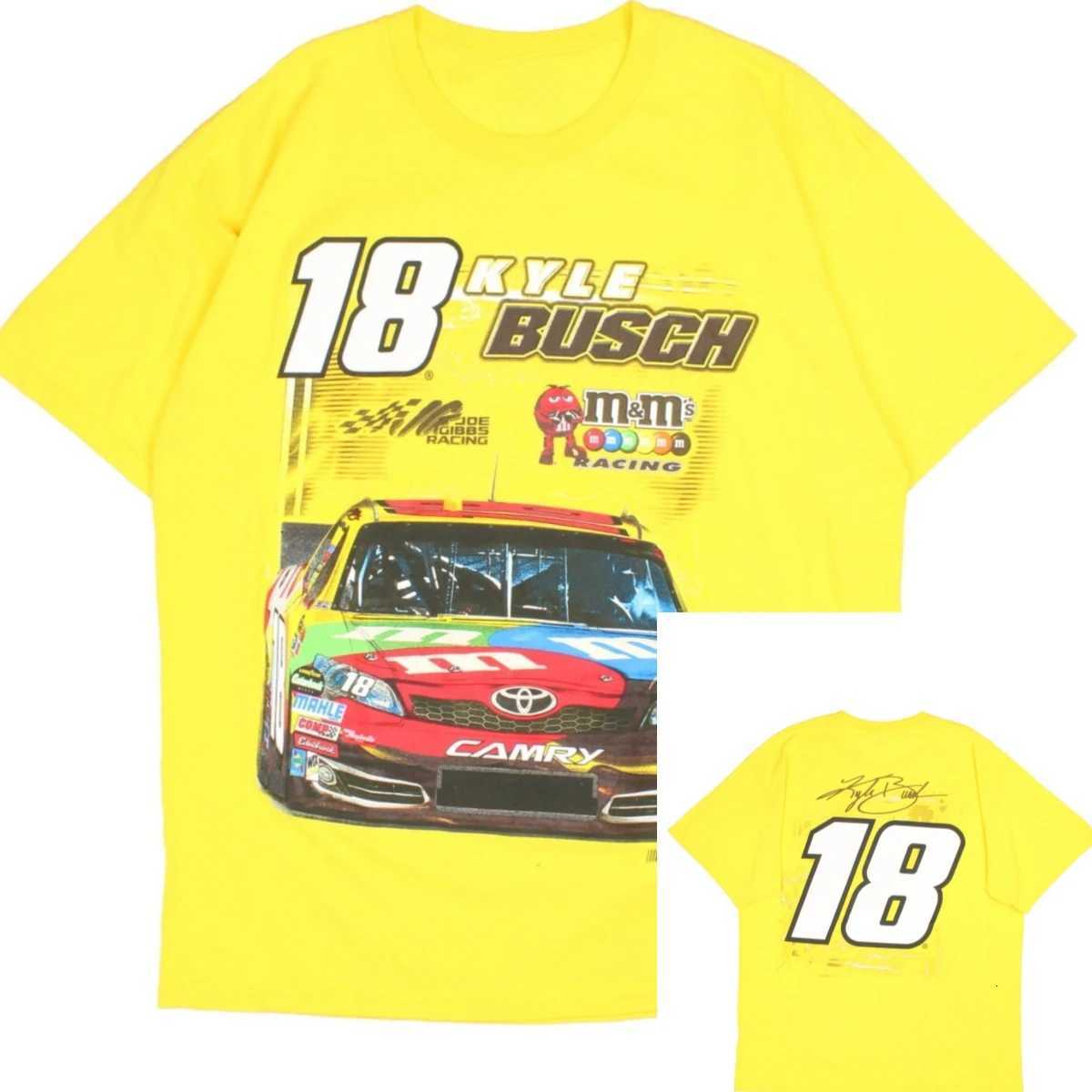 Kyle Busch Nascar Classic Racing T-Shirt Men Women Graphic Tee 100 Cotton Summer Streetwear Top C260527