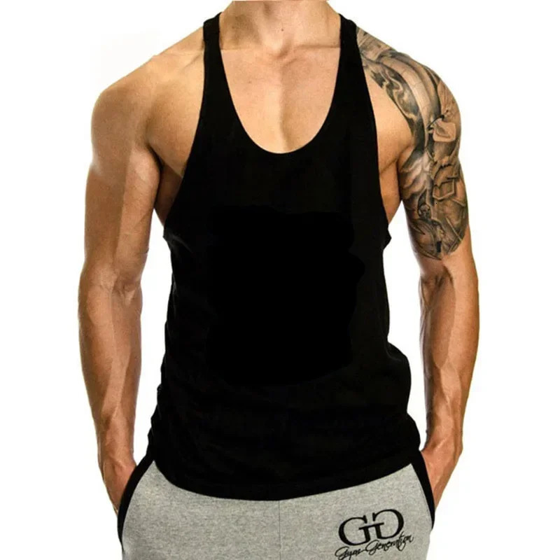 100 Cotton Bodybuilding Jogger Gym Singlet Training Tank Top Vest Shirt Sleeveless Fitness For Men 260527