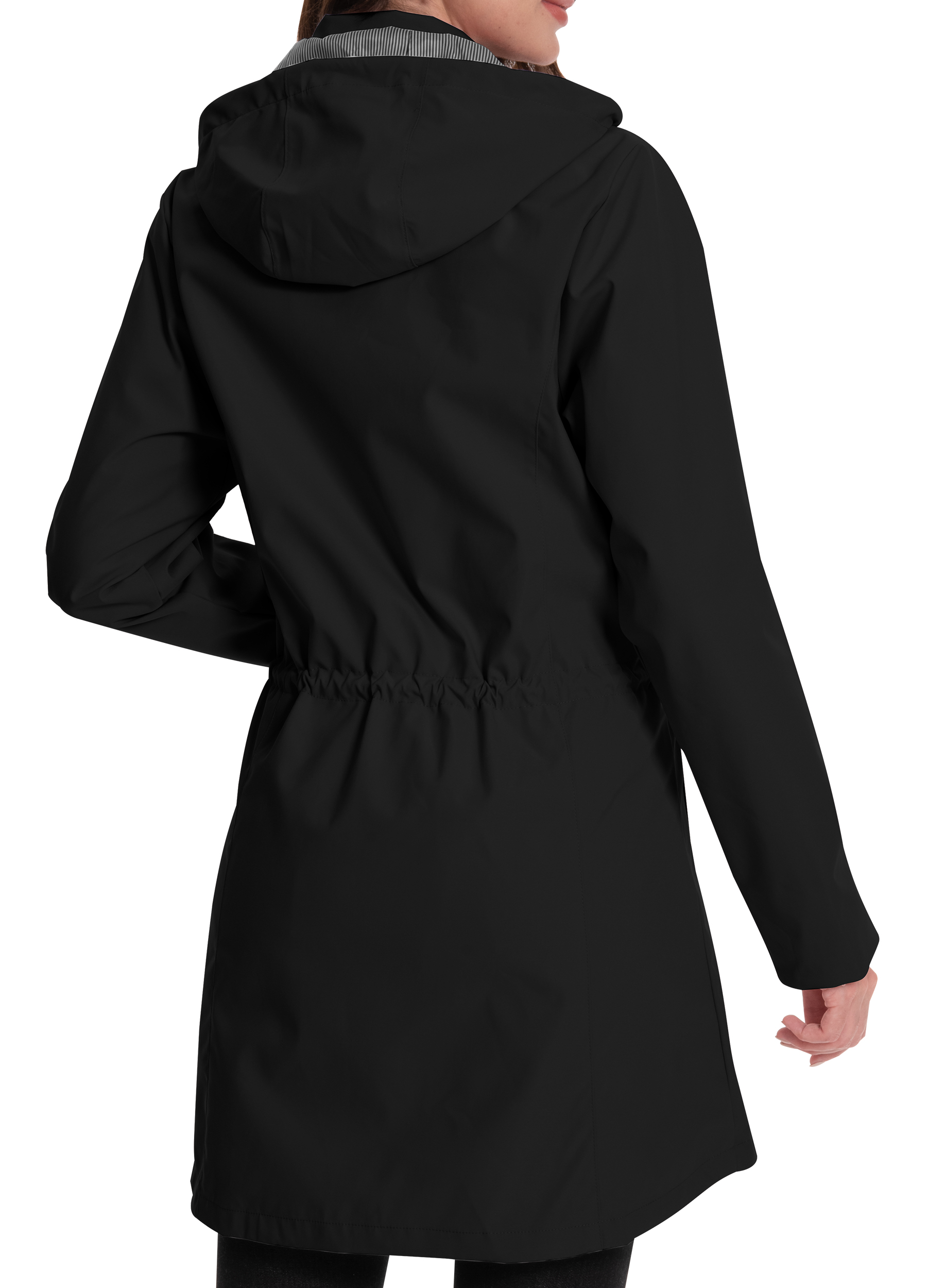Women's Water-resistant Fleece-Lined Coat, Windproof Outdoor Jacket with Detachable Hood for Hiking, Camping, Travel & Daily Wear