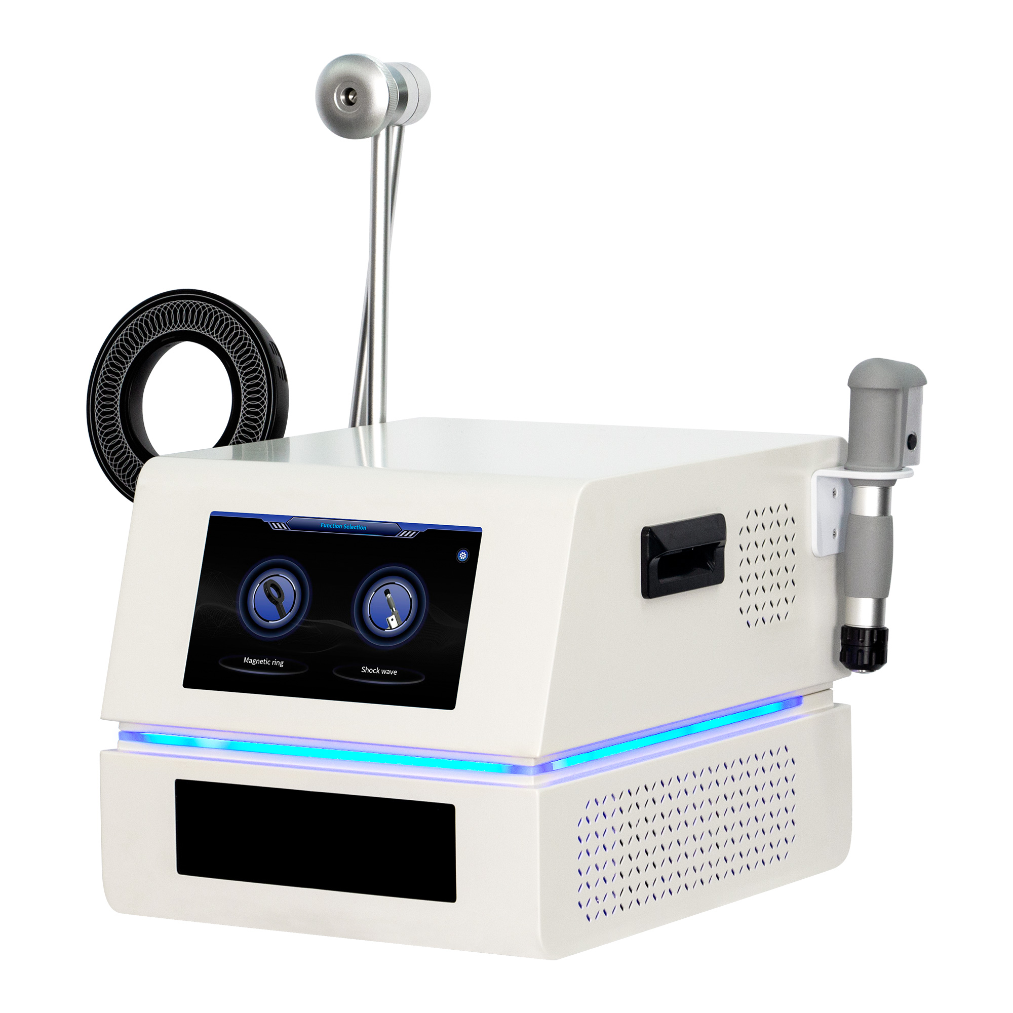 Intelligent Magnetotherapy Shockwave Machine 9 Heads HD Touch Screen Deep Tissue Massage for Joint Pain Anti Inflammatory