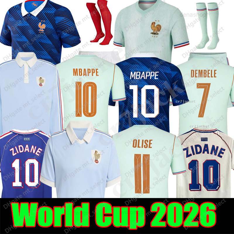 france jersey world cup 2026 French Soccer Jerseys 26 27 MBAPPE DEMBELE national team Olise Kids retro Football tops Shirt maillot de foot ZIDANE HENR