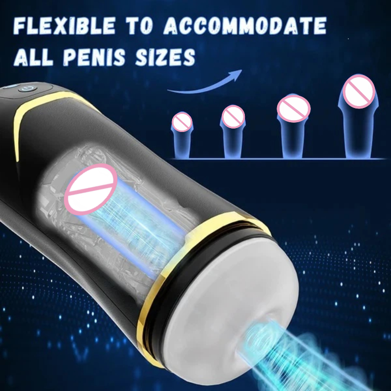 2-in-1 Automatic Sucking & Vibrating Male Masturbator, 10 Vibration & 5 Suction Modes Male Sex Toy Stroker Cup