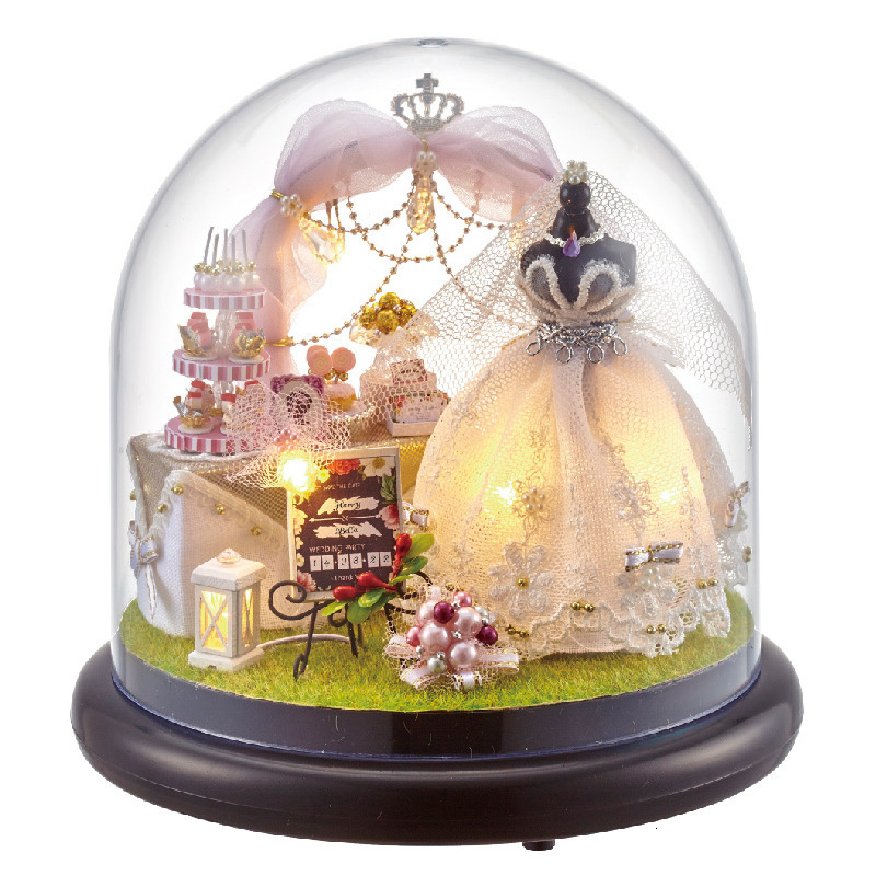 Zhiqiwu Childrens DIY Handmade 3D Puzzle Travel Music Box Girl Toy Assembly Educational 210318