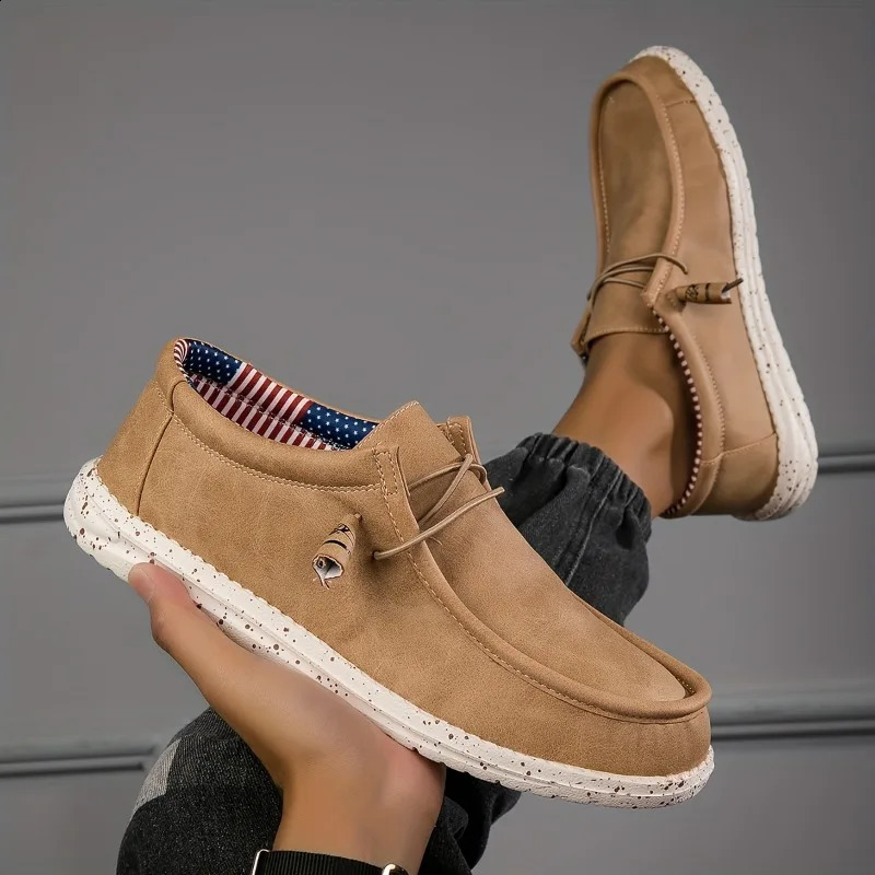 Mens Shoes Loafers Soft Comfortable Vulcanized Shoes Flats Shoes Men Walking Shoes Slip on Casual Loafers Mens Boat Shoes 260528 - view 6
