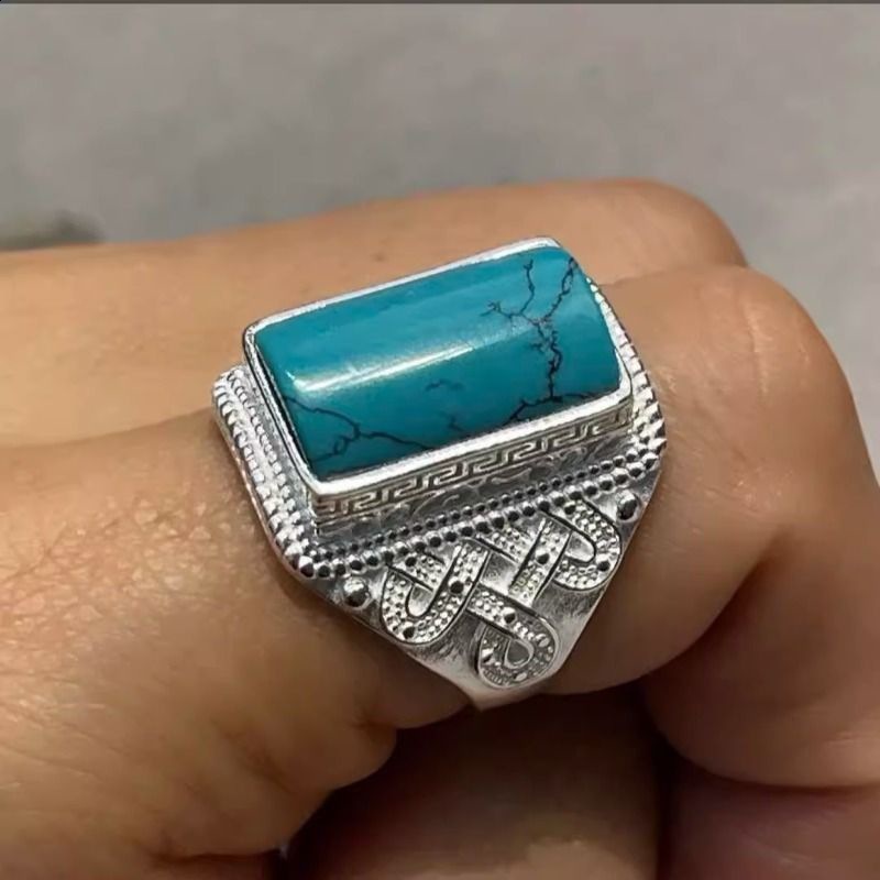 Mongolian element pure 925 sterling silver Mongolian ring mens ring pure silver Mongolian silver ring adjustable silver jewelry Tibetan style element 