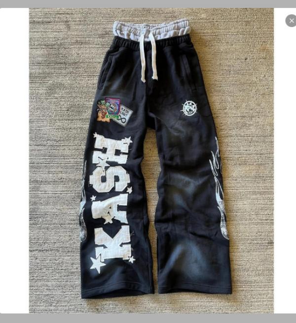 Men's Pants Classic Retro Sweatpants Y2K Clothes Mens Womens Harajuku Gothic Letters Embroidered Baggy Elastic Waist Casual Trousers