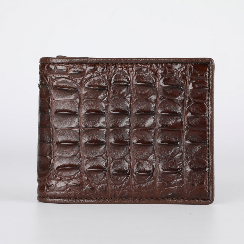 Designer Bag Crocodile Men's Genuine Leather Horizontal Business Casual Fashion Short Small Wallet Manufacturer Wholesale Outdoor Recreation - view 6