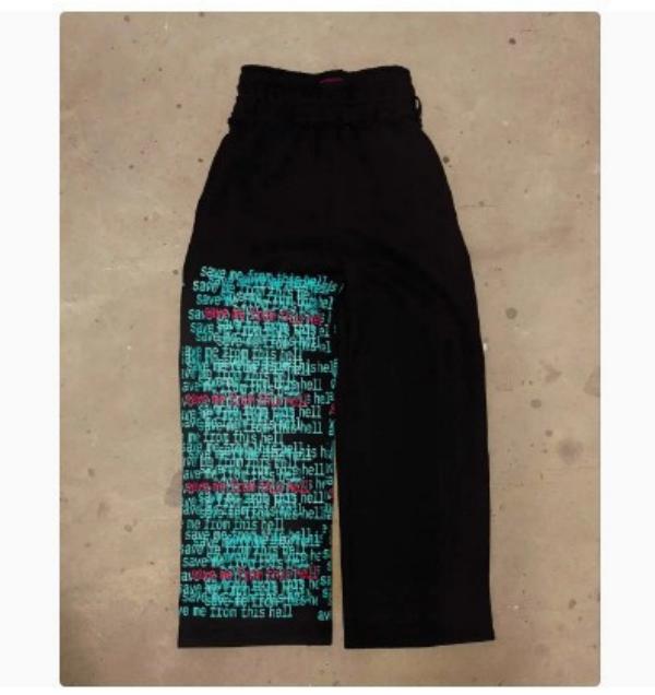 Men's Pants Classic Retro Sweatpants Y2K Clothes Mens Womens Harajuku Gothic Letters Embroidered Baggy Elastic Waist Casual Trousers