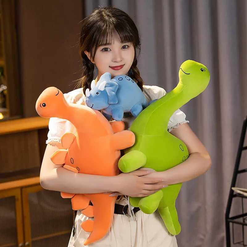 Colorful Dinosaur Plush Toy Cute Stuffed Animals Triceratops Plushies Kawaii Soft Kids Toys for Boys Girls Home Decor M260529