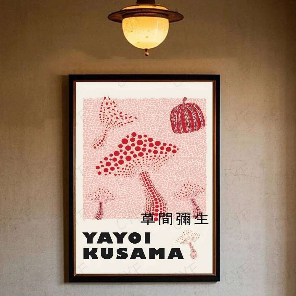 Y-Yayoi Kusama Pumpkin Poster HD art sticky wall waterproof home living room bedroom bar aesthetic decoration 26L0529 - view 6