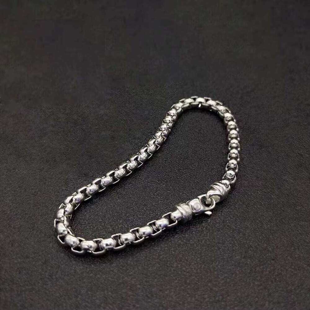High-Quality DY Designer Brand Jewelry Hip-Hop David 5mm Box Chain Unisex Bracelet Jewelry Designer Fashion Bracelet Wholesale for Men's Box Chai