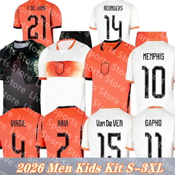 Netherlands Dutch Soccer Jersey 2026 world cup Holland Football Shirt MEMPHIS GAKPO VIRGIL GRAVENBERCH F. DE JONG DE LIGT J.TIMBER VAN DE VEN Men kids kit uniforms