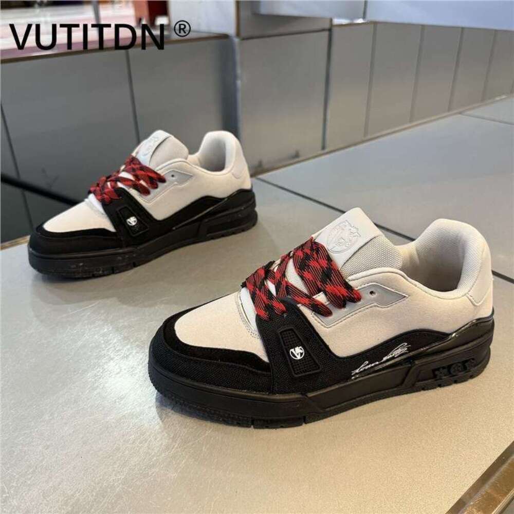 VUTITDN 2026 Denim casual shoes Golden cracked leather free shipping trainers for men sport shoe comfortable outdoor sneakers Classic shoes dh605855
