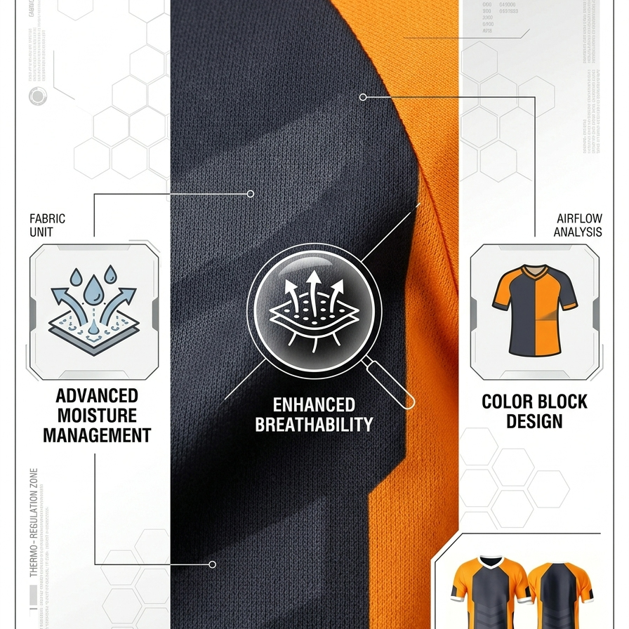 Custom Orange Dark Grey Soccer Uniform Quick Dry Breathable Football Jersey and Shorts Kit Personalized Sportswear for Adult Youth Training Matches - view 8