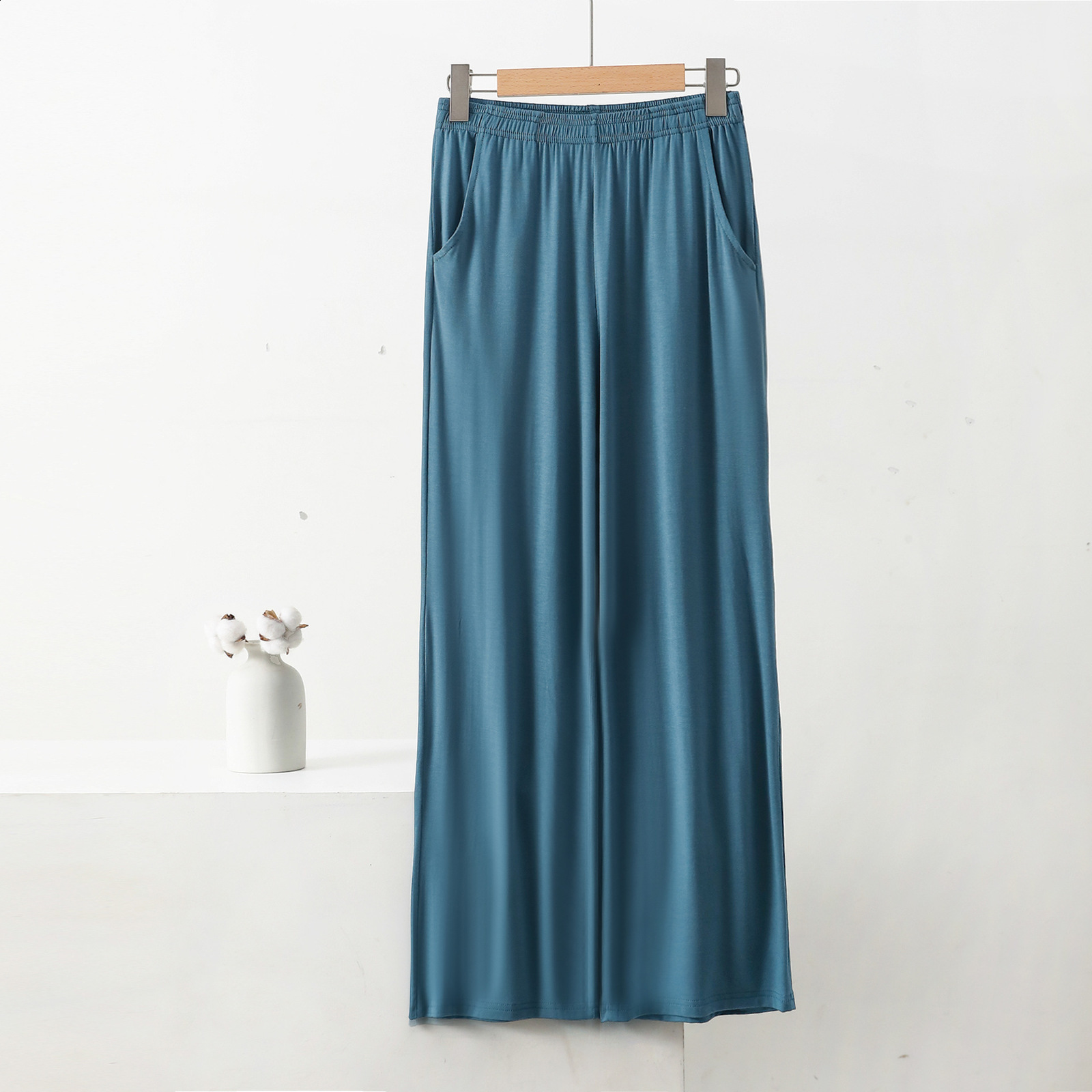 Women's Sleepwear Modal Cotton Home Pants with Pocket for Women's Spring and Summer 8xl Loose Casual Wear Thin Wide Leg Pajamas Pants 231026