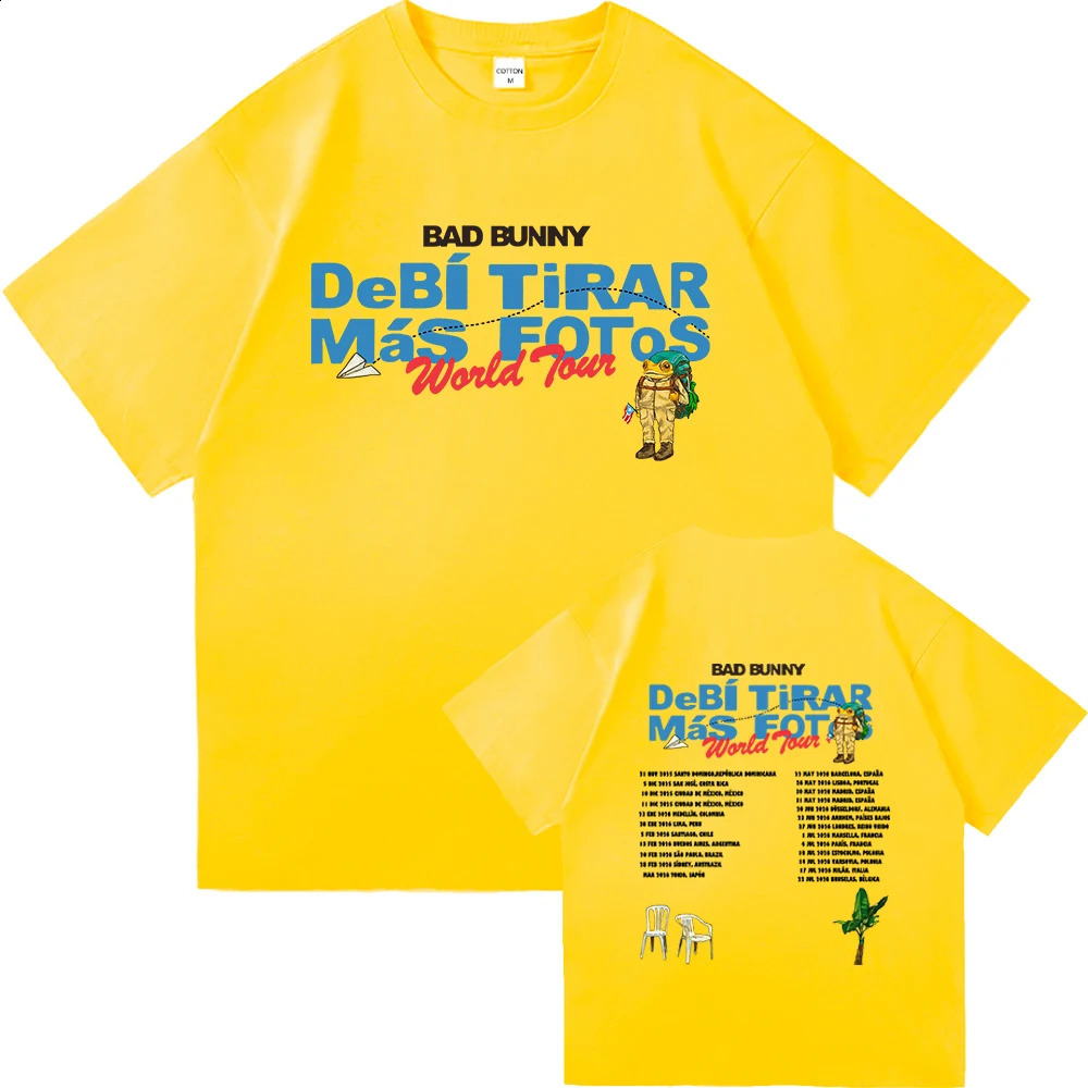 Bad Bunny DTMF World Tour -2026 TShirt Menwomen Clothing Vintage Harajuku High Quality Clothes Cotton TShirts for Fans Gift 260529