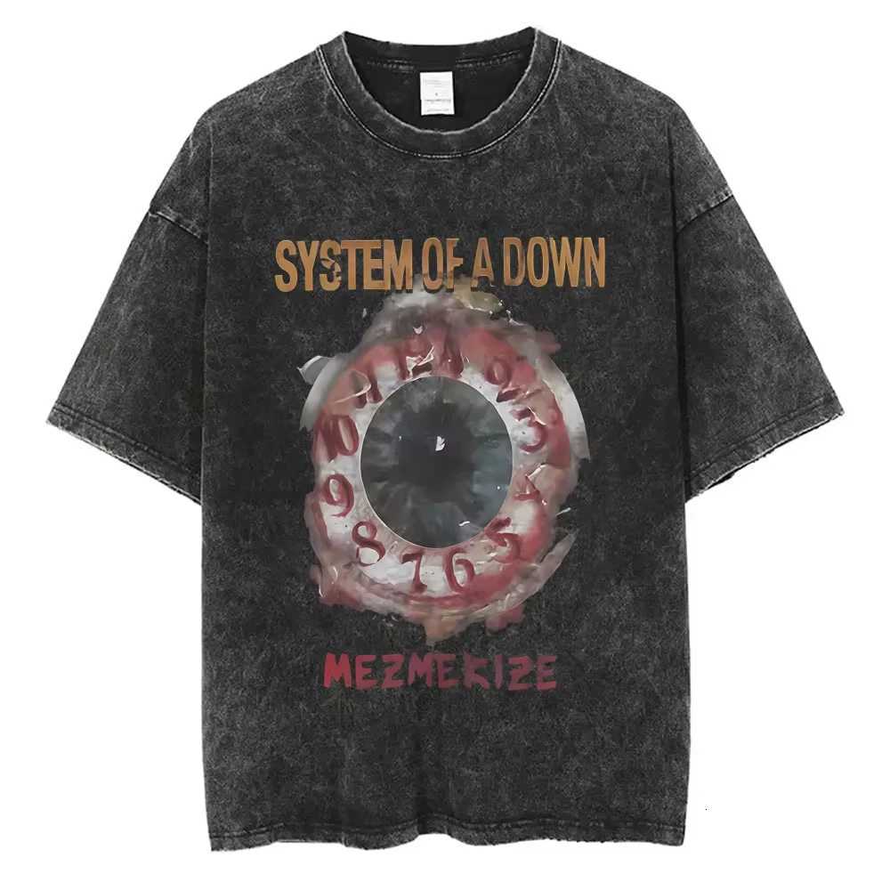 System of A Down Toxicity Album Graphic Washed T-shirts Men Women Rock Oversized T Shirt Male Vintage Alternative Metal T-shirts L260529