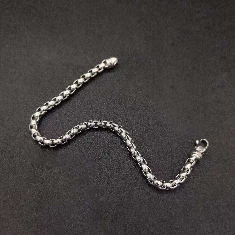 High-Quality DY Designer Brand Jewelry Hip-Hop David 5mm Box Chain Unisex Bracelet Jewelry Designer Fashion Bracelet Wholesale for Men's Box Chai
