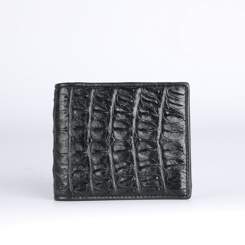 Designer Bag Crocodile Men's Genuine Leather Horizontal Business Casual Fashion Short Small Wallet Manufacturer Wholesale Outdoor Recreation - view 5