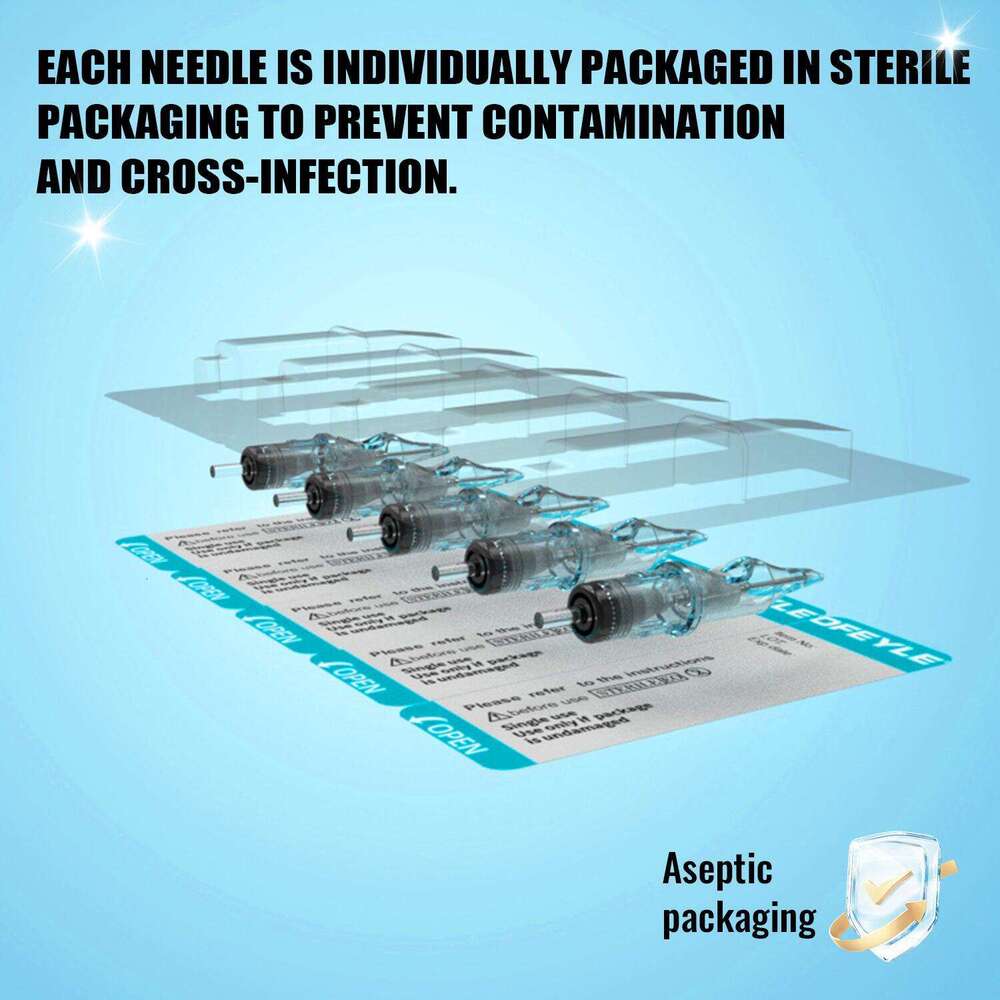 50pcs Liqi Mixed Disposable Tattoo Needles Sterile Cartridge Needles for Tattoo Machine Permanent Makeup Microblading Professional Body Art Supplies B