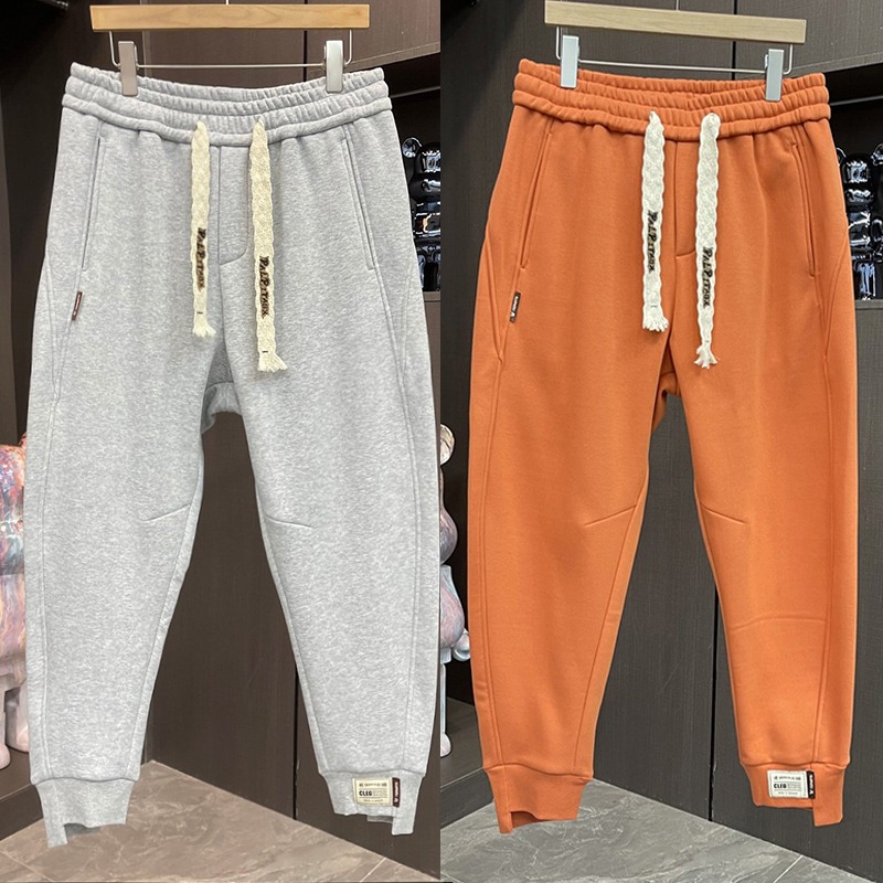 designer pants 2026 Winter Men's Casual Cargo Pants for Teen, Japanese Harajuku Warm Loose Fit Jogger Long Trousers, Versatile Trendy - view 5
