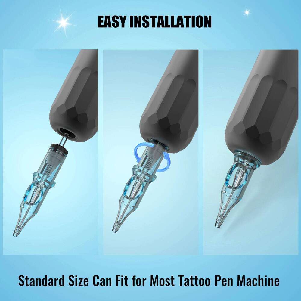50pcs Liqi Mixed Disposable Tattoo Needles Sterile Cartridge Needles for Tattoo Machine Permanent Makeup Microblading Professional Body Art Supplies B