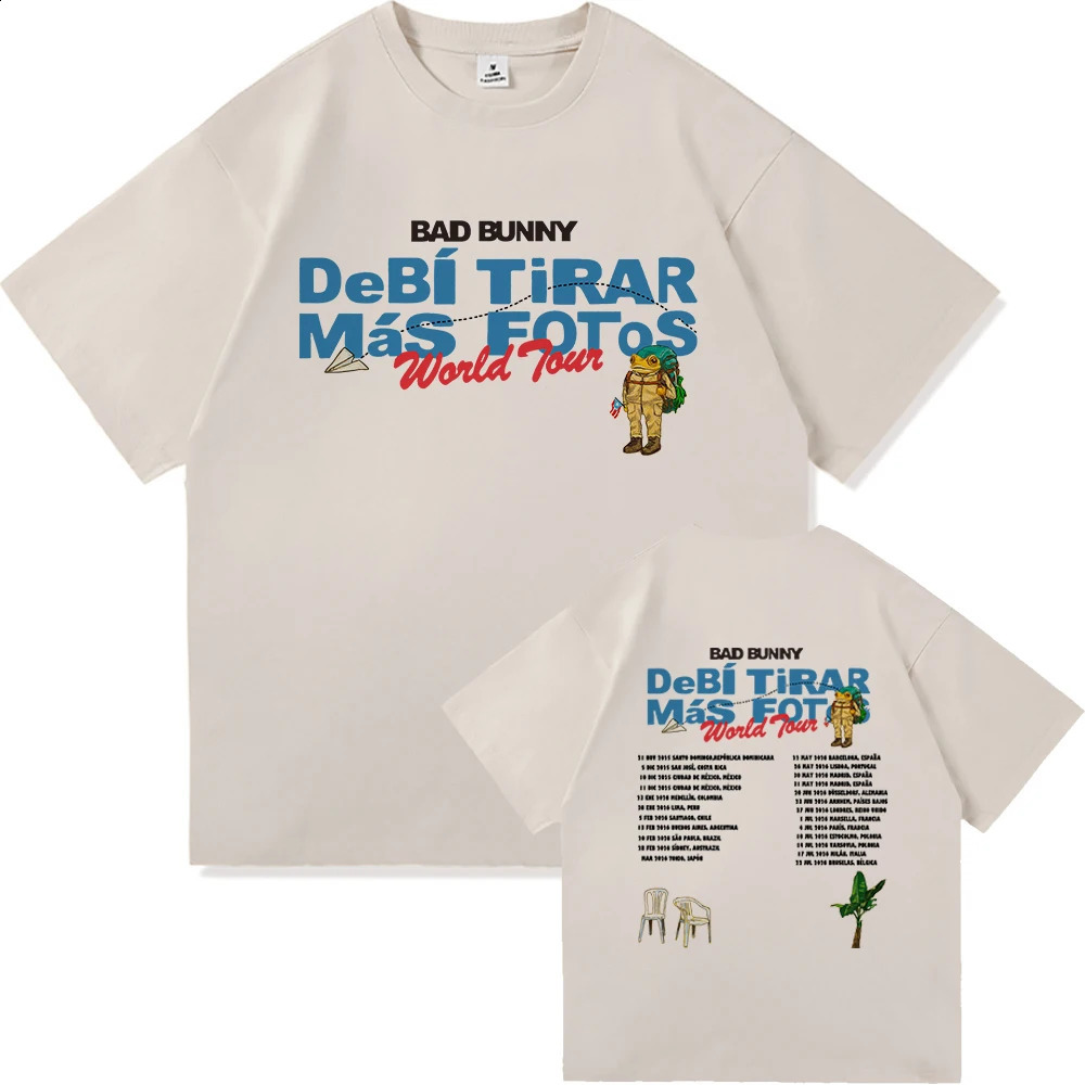 Bad Bunny DTMF World Tour -2026 TShirt Menwomen Clothing Vintage Harajuku High Quality Clothes Cotton TShirts for Fans Gift 260529