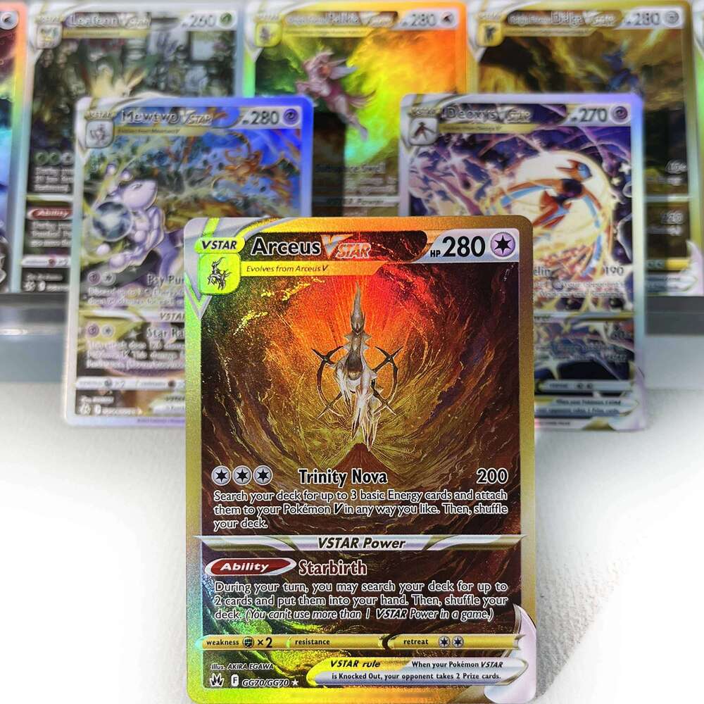 Crown Zenith PKM Cards PTCG5-C Rainbow Rare Mewtwo Giratina Arceus Leafeon VSTAR Collection Battle Toys Gifts for Hobbies W260529 - view 4