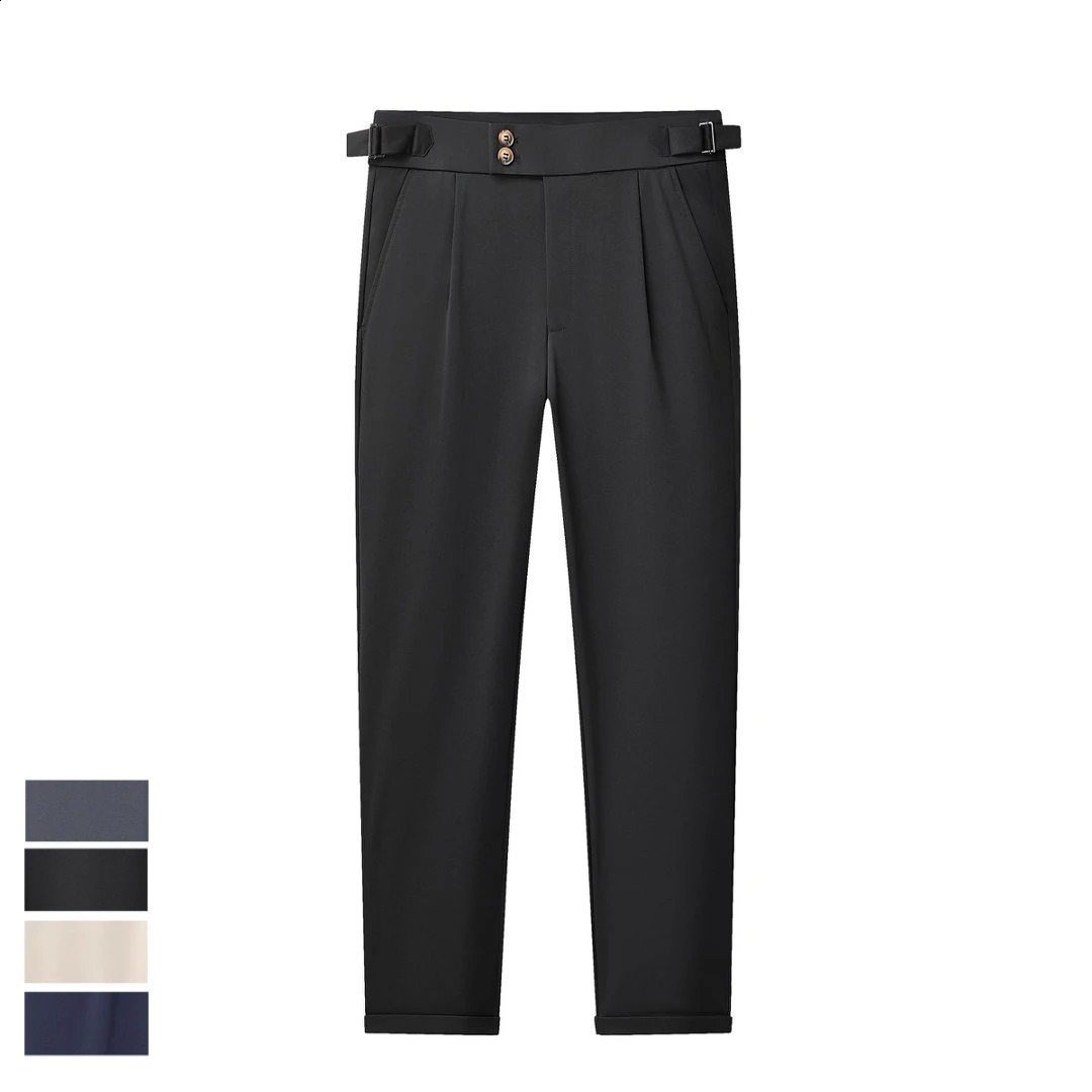 High Quality Mens Dress Pants Stretch Smart Casual Wrinkle Free Suit Men Regular Fit Work Spring Autumn y260618 - view 3
