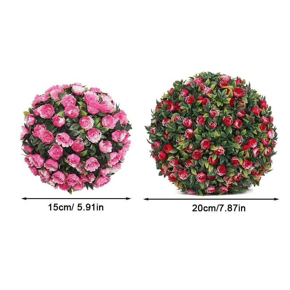 Artificial Flower Balls Eucalyptus Leaves Green Plants Hanging Grass Balls Fake Plants Home Garden Wedding Atmosphere Decoration C260529