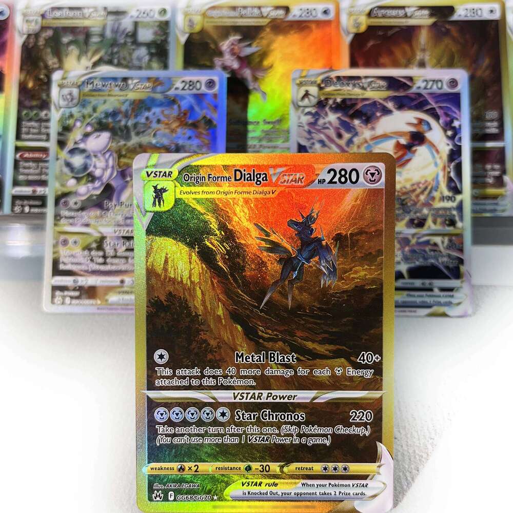 Crown Zenith PKM Cards PTCG5-C Rainbow Rare Mewtwo Giratina Arceus Leafeon VSTAR Collection Battle Toys Gifts for Hobbies W260529 - view 5