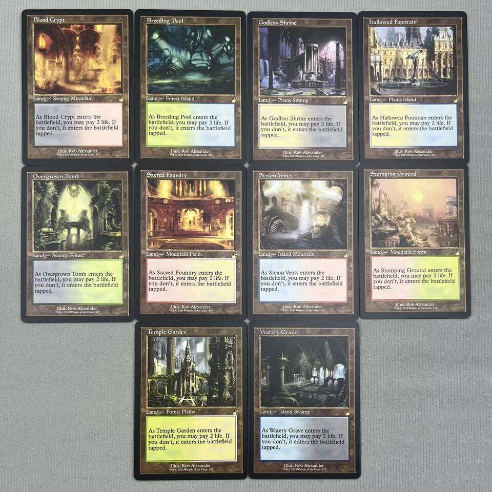 RVR HOLO3-02 TCG Cards for Home Play magical Proxy shock land RVRCrypt the Pool Godless Shrine Hallowed Fountain gather W260529