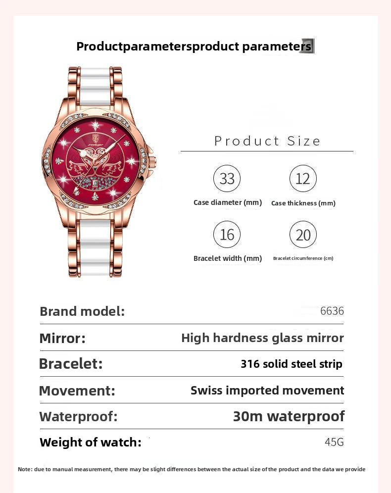 Quartz Ladies POEDAGAR Watch Luxury Ceramic TwoTone Designer Wristwatch Swan Cutout Dial Bezel Rhinestone Date Display Waterproof Fashion Glam Timepie