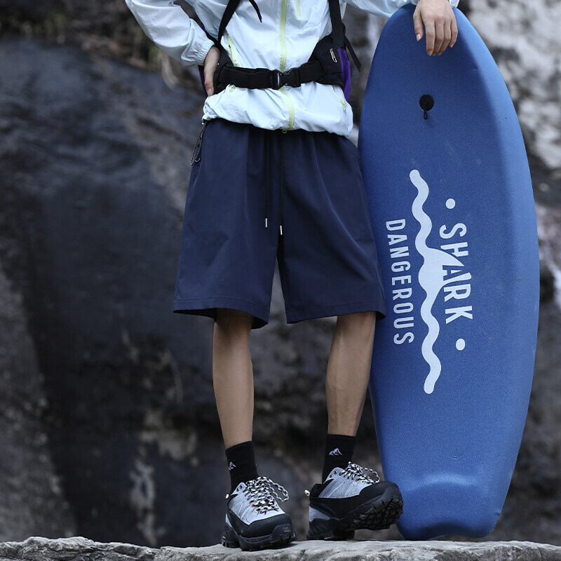 High End Luxury Men's Designer Beach Pants With High Texture Skin Friendly Lightweight Fast Drying Ice Silk Shorts New Outdoor Casual Knee Length