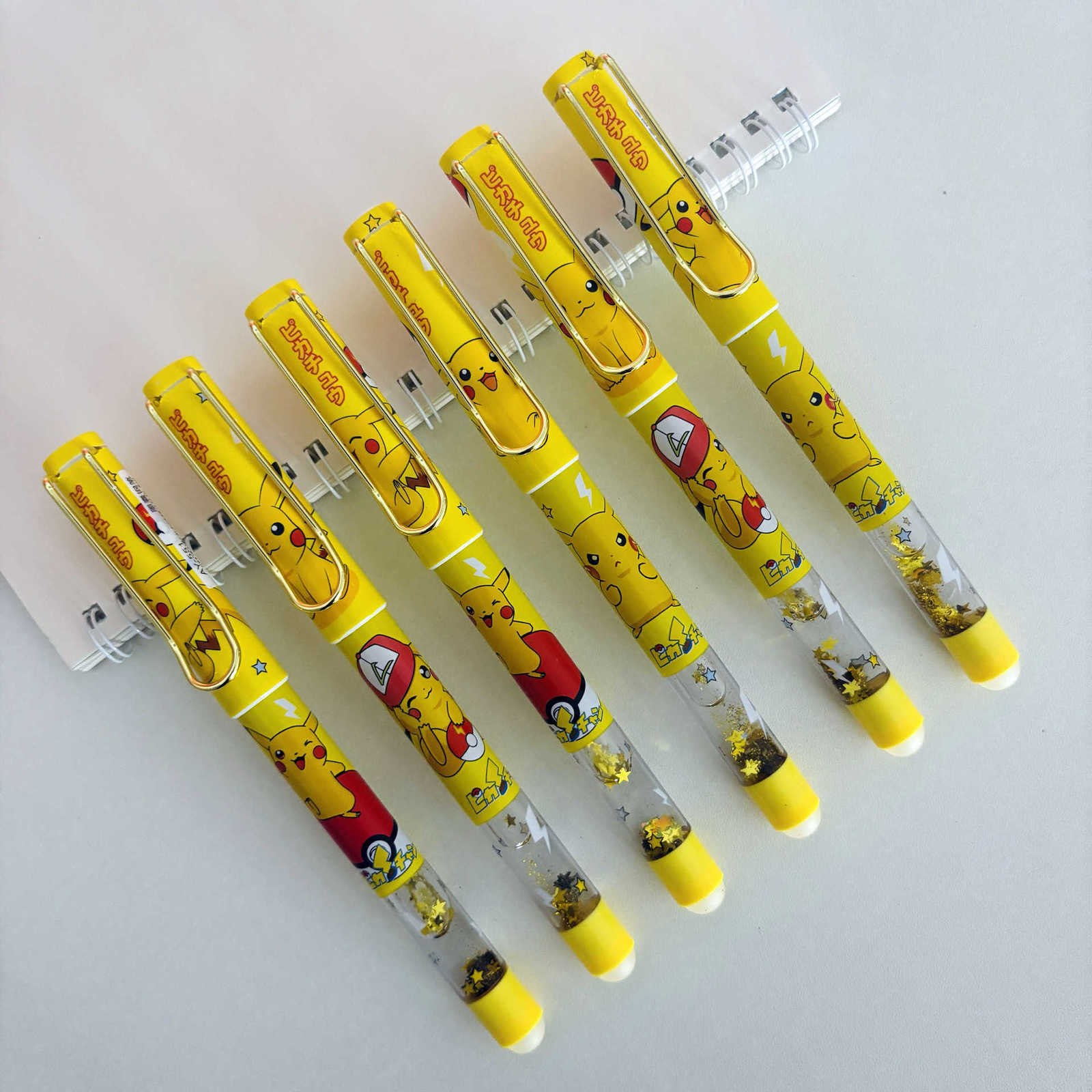 New Pikachu Heat Erasable Pen Cute Pokmon High-Value Flowing Sand Refillable Ink Cartridge Pen for Calligraphy Practice L260529