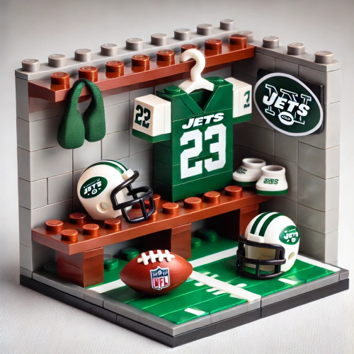 Football Locker Room Building Blocks Set Assembly Toy