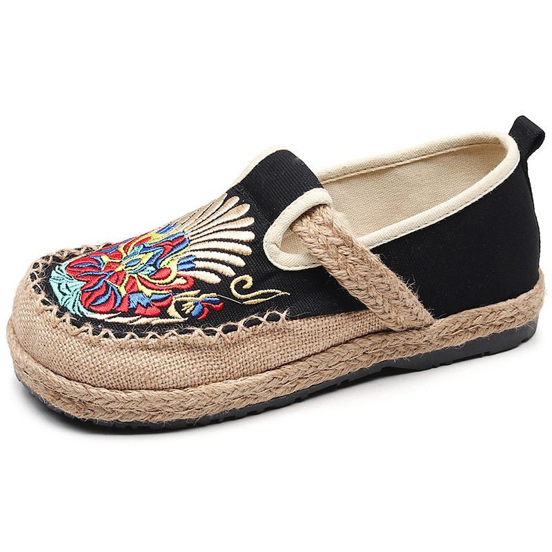 Dress Shoes Deninm Cloth Wedges Heel Sandals Women Round Toe Letter Embroider Ankle Strappy Platform Sandalias Spring Summer Vacation